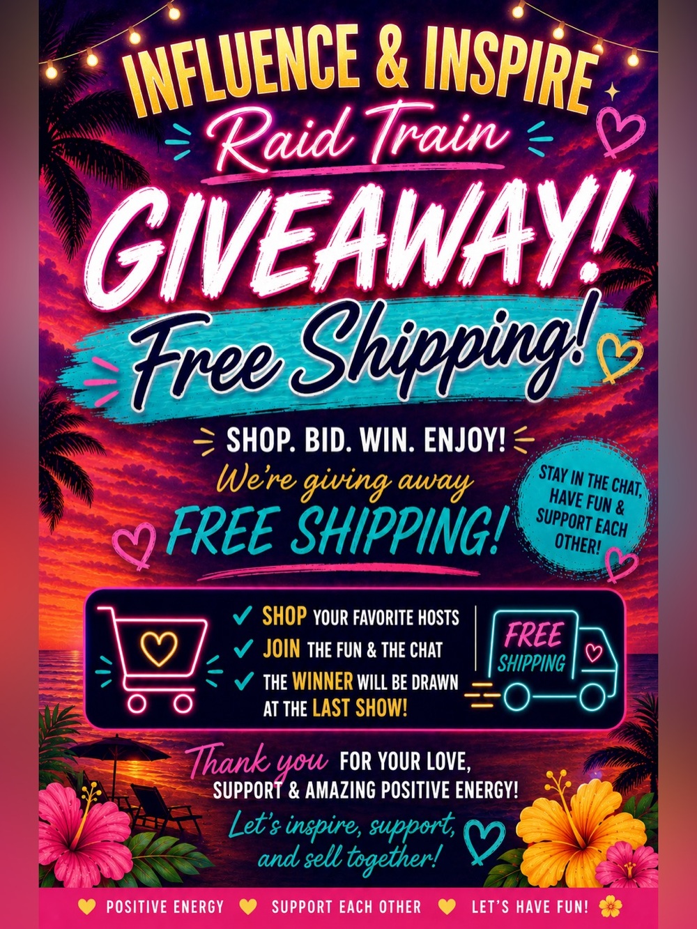 Endless Summer Giveaways - Congrats You Have Free Shipping!